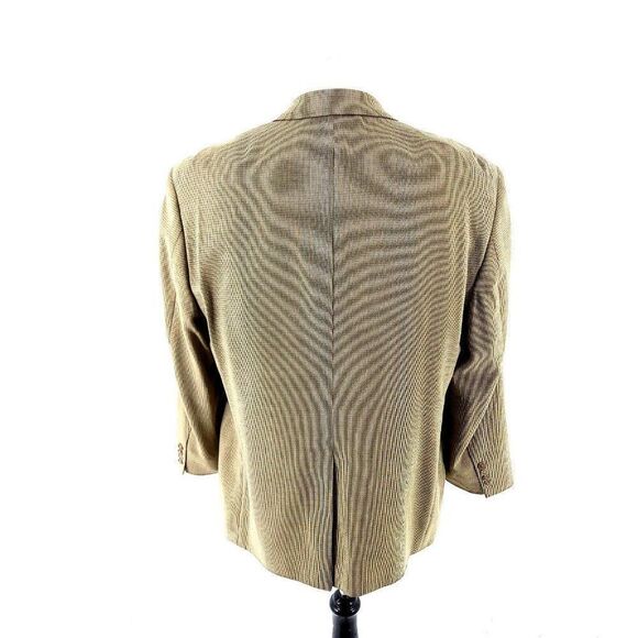 Brooks Brothers 346 Silk Wool 2 Button Sport Coat 42S Brown Tan Check Blazer - Picture 6 of 14